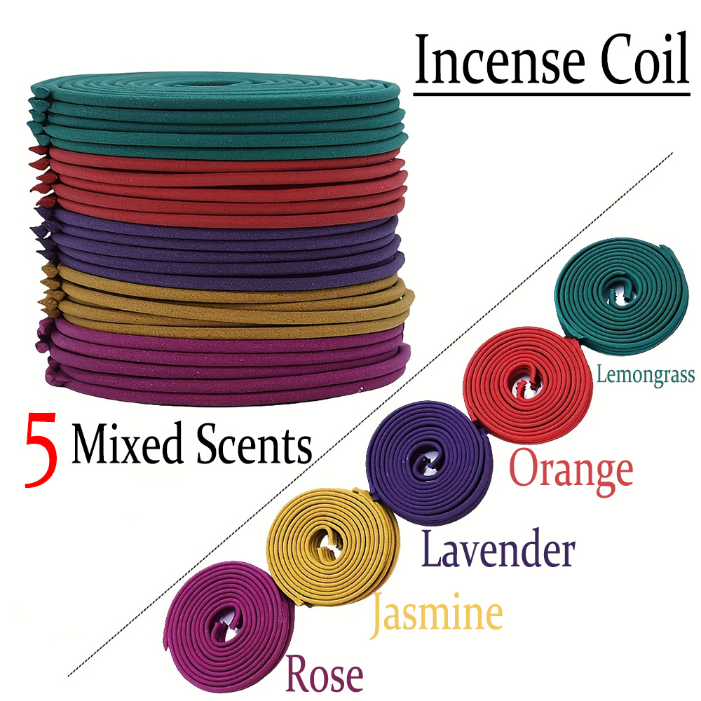 Home Fragrance Lemongrass - Wysokiej jakości klasyczny zestaw kadzideł spiralnych,