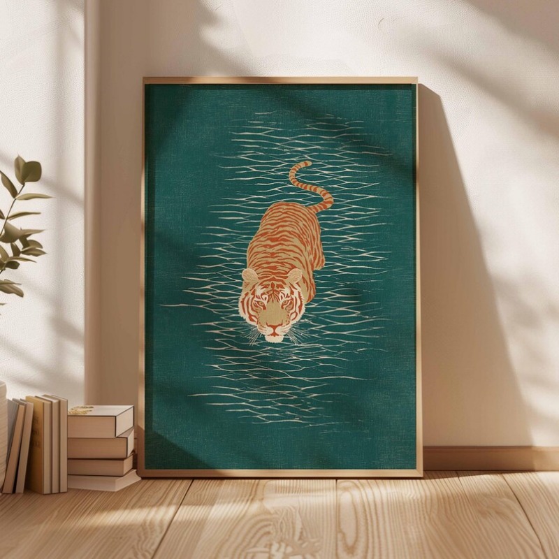 Vintage Japoński Plakat z Tygr – Home Fragrance Ocean Breeze recenzja i cena