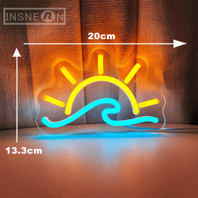 Wave Sunset Neon Sign LED Sun  – Home Fragrance Ocean Breeze recenzja i cena